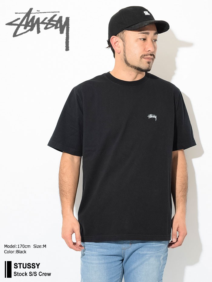 STUSSY Tシャツ Sport Tee ステューシー 半袖 トップス 黒 S STUSSY（ステューシー） カットソー 半袖 メンズ Stock ( stussy crew