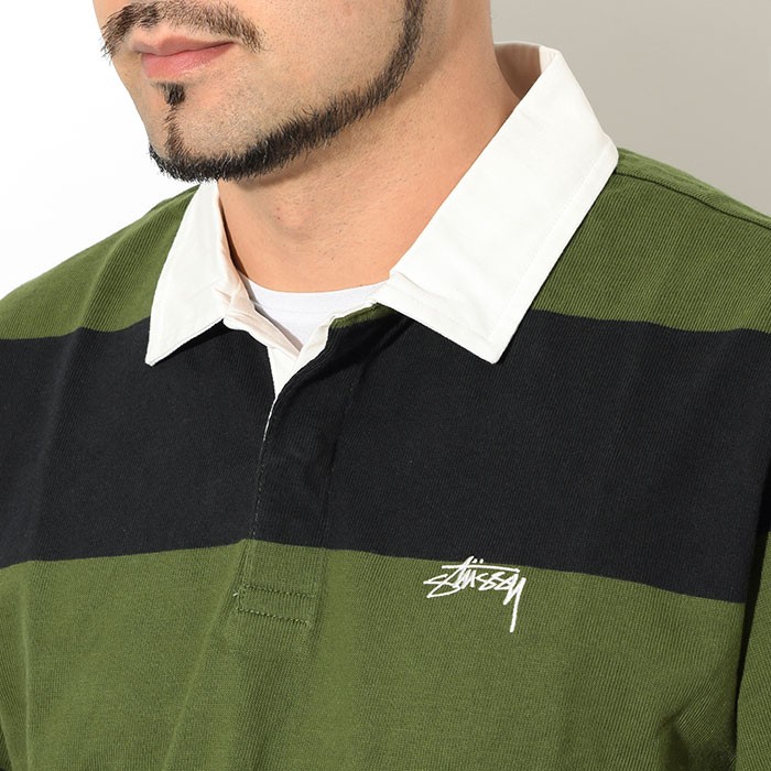 ステューシー ポロシャツ 長袖 STUSSY メンズ Classic Stripe Rugby (stussy polo ラガーシャツ ラグビー  トップス 1140184 USAモデル 正規)