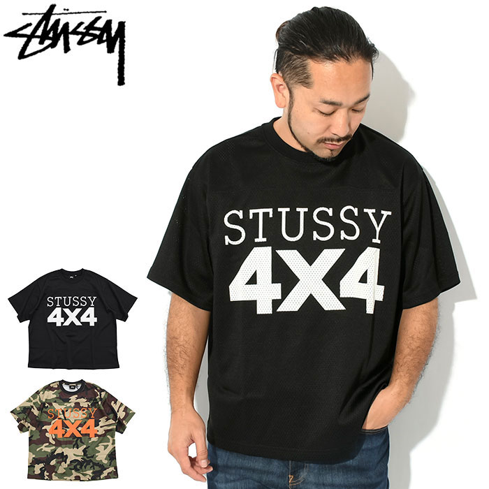 ステューシー カットソー 半袖 STUSSY メンズ 4×4 Mesh Football Jersey ( stussy crew クルー  フットボールシャツ 1140329 USAモデル 正規 )