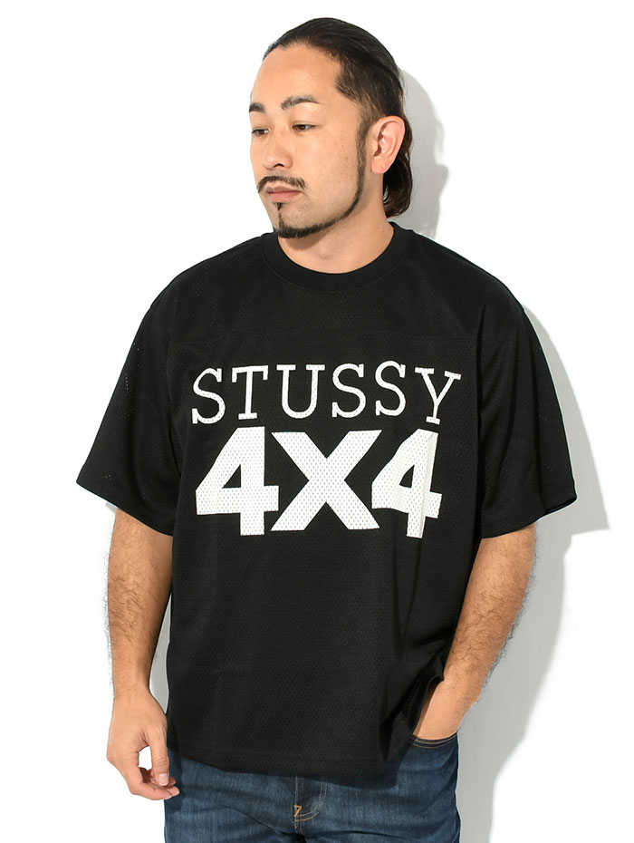 ステューシー カットソー 半袖 STUSSY メンズ 4×4 Mesh Football Jersey ( stussy crew クルー  フットボールシャツ 1140329 USAモデル 正規 )