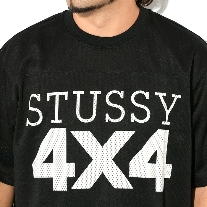 ステューシー カットソー 半袖 STUSSY メンズ 4×4 Mesh Football Jersey ( stussy crew クルー  フットボールシャツ 1140329 USAモデル 正規 )