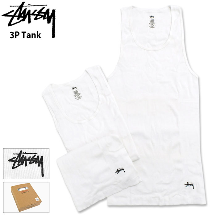 STUSSY（ステューシー） タンクトップ メンズ 3 Pack Stussy Tank