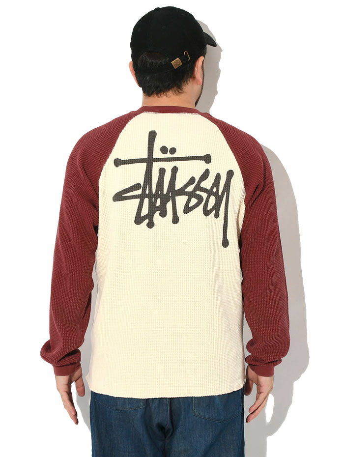 【STUSSY】★送料・関税込★ラグランスリーブクルー STUSSY ステューシー ラグラン 長袖 メンズ 2 Tone Thermal