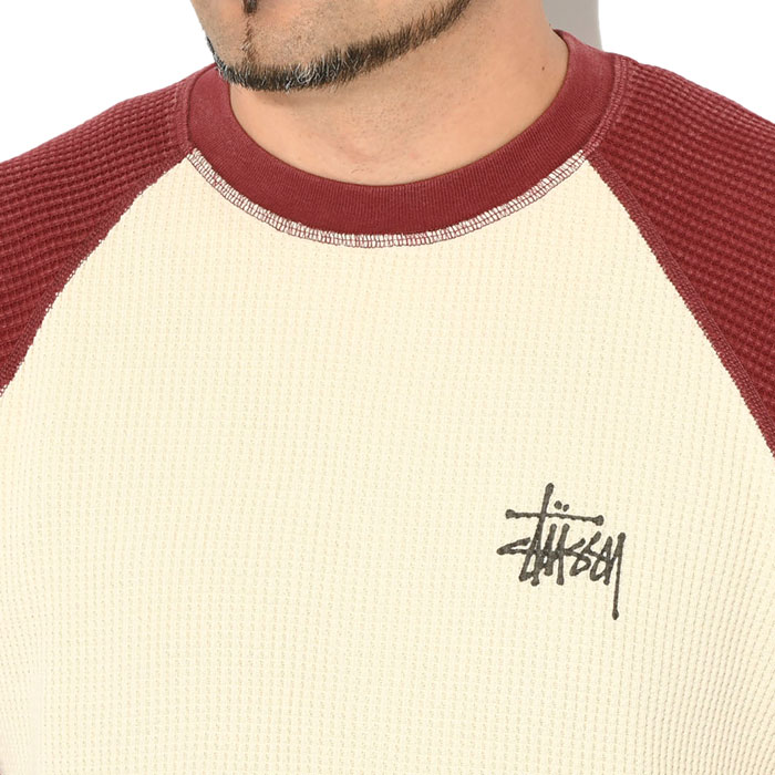 STUSSY ステューシー ラグラン 長袖 メンズ 2 Tone Thermal