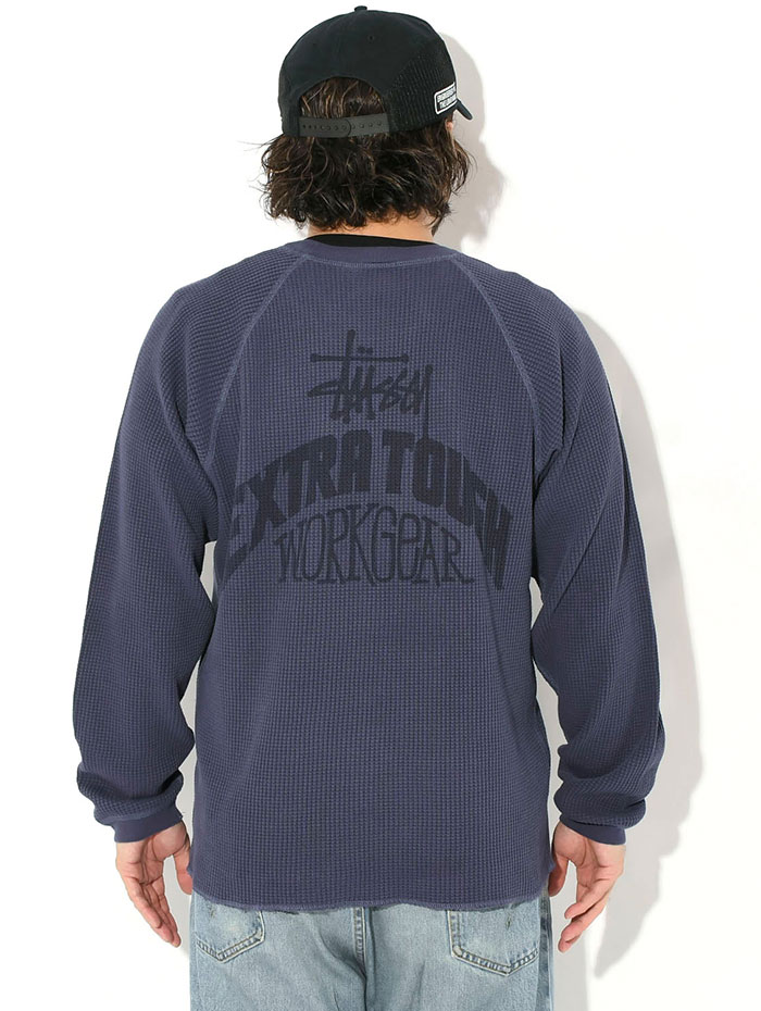 STUSSY ステューシー オールド サーマルロングカットソー 紺タグ USA製 STUSSY（ステューシー） カットソー 長袖 メンズ Extra Tough Thermal