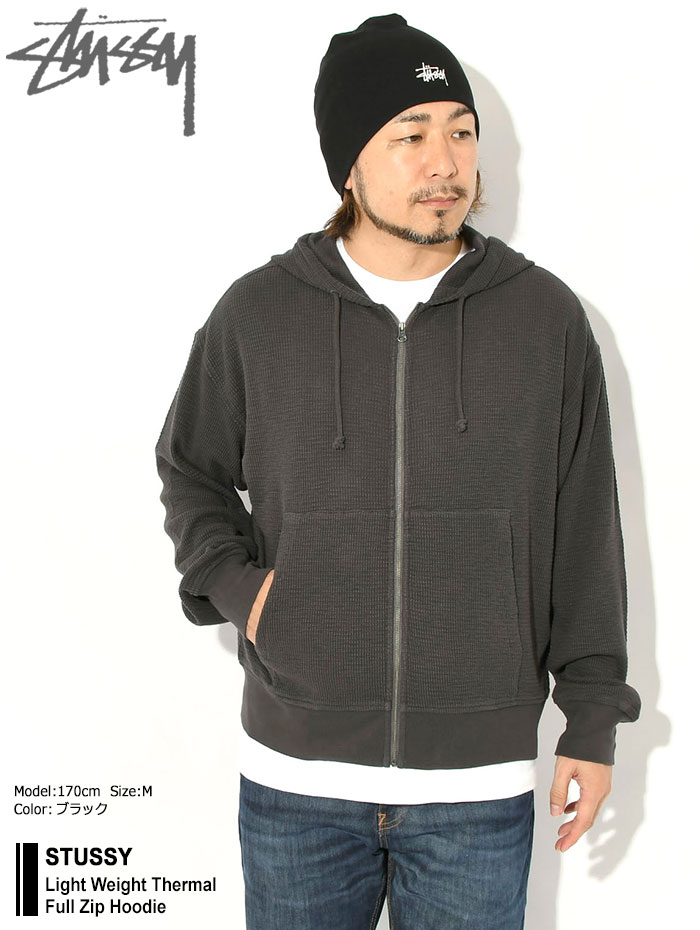 【新品】stussy スウェットパーカー　サイズS グレー　シップアップ STUSSY（ステューシー） パーカー ジップアップ メンズ Light Weight
