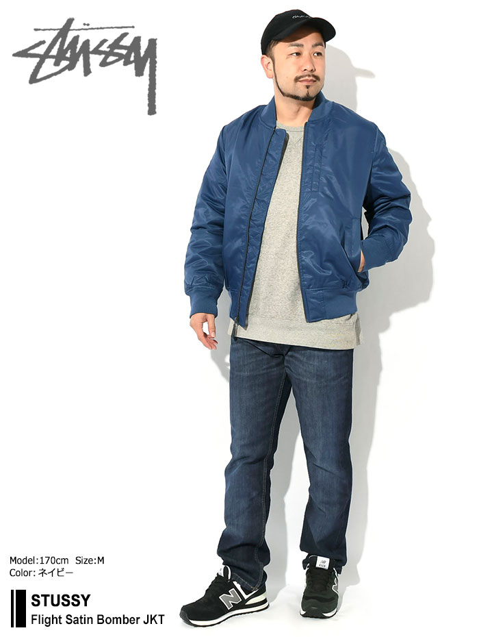 ステューシー ジャケット STUSSY メンズ Flight Satin Bomber ( stussy