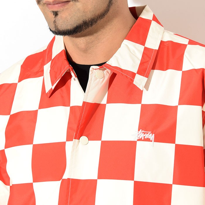 ステューシー ジャケット STUSSY メンズ Checker Coach(stussy JKT