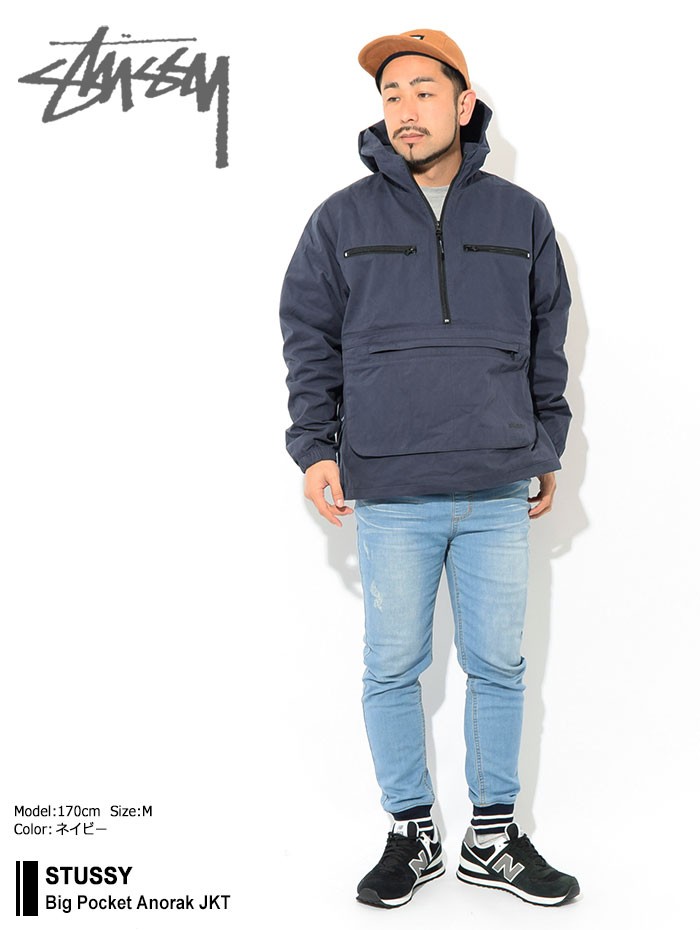 ステューシー ジャケット STUSSY メンズ Big Pocket Anorak ( stussy JKT アノラック プルオーバー JACKET  アウター 115476 USAモデル 正規 )