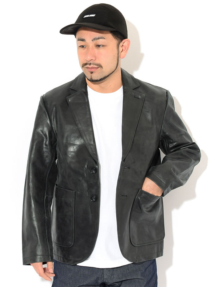 ステューシー ジャケット STUSSY メンズ Leather Sport Coat 限定 (JKT レザージャケット テーラード 革ジャン 本革  115520 USAモデル 正規)