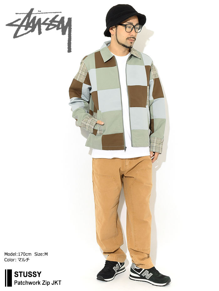 ステューシー ジャケット STUSSY メンズ Patchwork Zip ( stussy JKT パッチワーク JACKET アウター 男性用  115521 USAモデル 正規 )