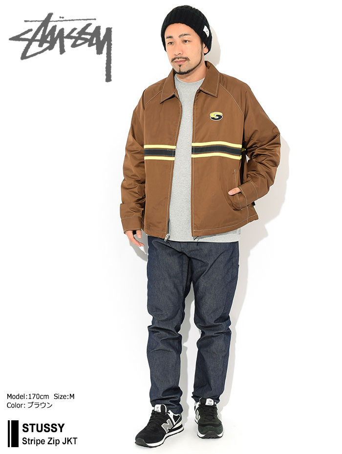 ステューシー ジャケット STUSSY メンズ Stripe Zip ( stussy JKT JACKET アウター ブルゾン 男性用 115525  USAモデル 正規 )