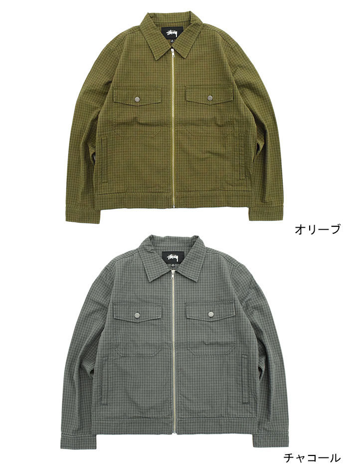 ステューシー ジャケット STUSSY メンズ Check Garage ( stussy JKT ガレージジャケット JACKET アウター 男性用  115534 USAモデル 正規 )