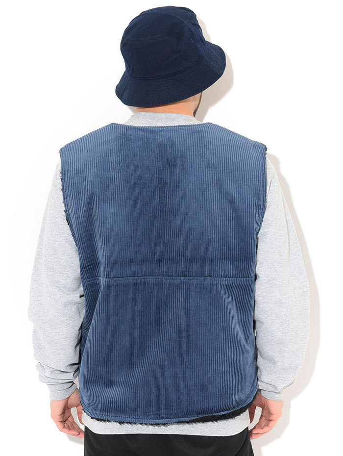 ステューシー ジャケット STUSSY メンズ Wide Wale Reversible (stussy Vest ベスト リバーシブル コーデュロイ  ボア 115541 USAモデル 正規)