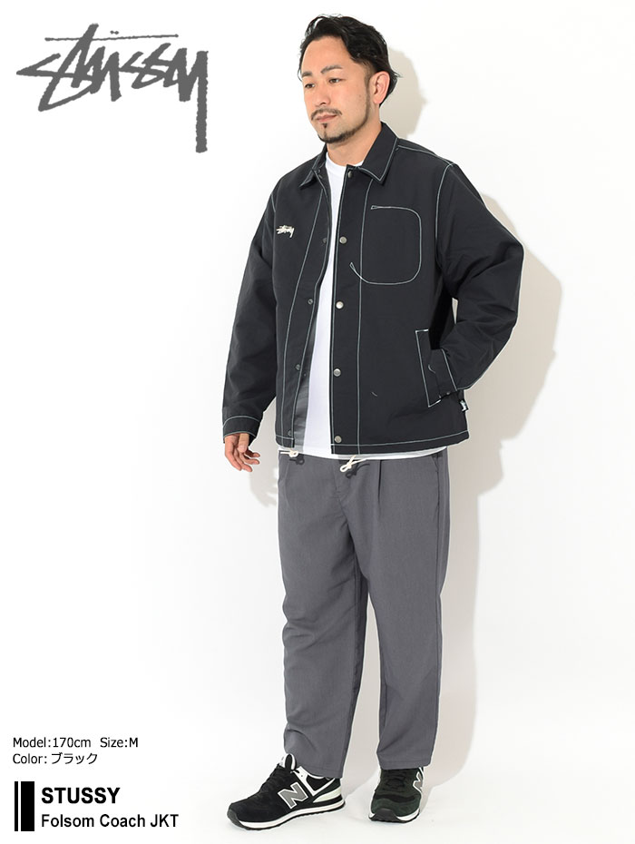 ステューシー ジャケット STUSSY メンズ Folsom Coach ( stussy JKT コーチジャケット ナイロンジャケット アウター  115555 USAモデル 正規 )