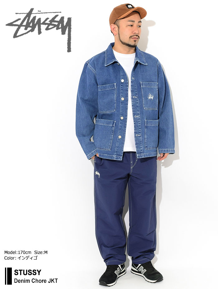 ステューシー ジャケット STUSSY メンズ Denim Chore ( stussy JKT デニムジャケット JACKET アウター 男性用  115570 USAモデル 正規 )