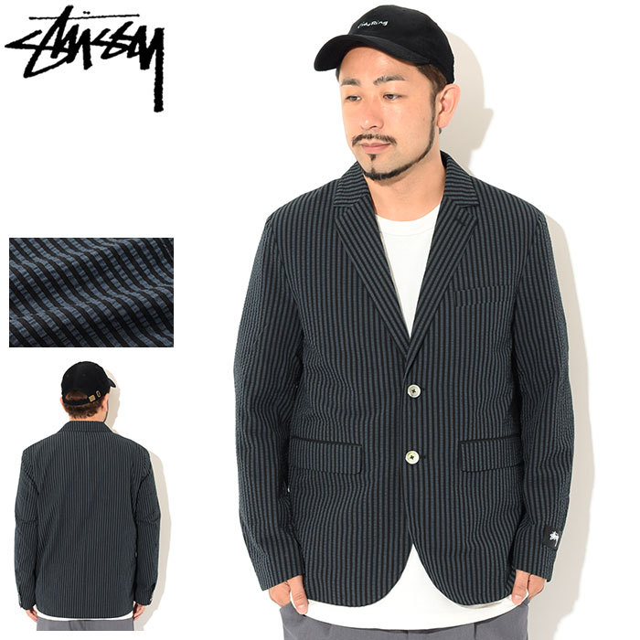 ステューシー ジャケット STUSSY メンズ Stripe Seersucker Sport Coat ( JKT ストライプ シアサッカー  テーラード 115577 USAモデル 正規 ) : stu-115577 : ice field - 通販 - Yahoo!ショッピング