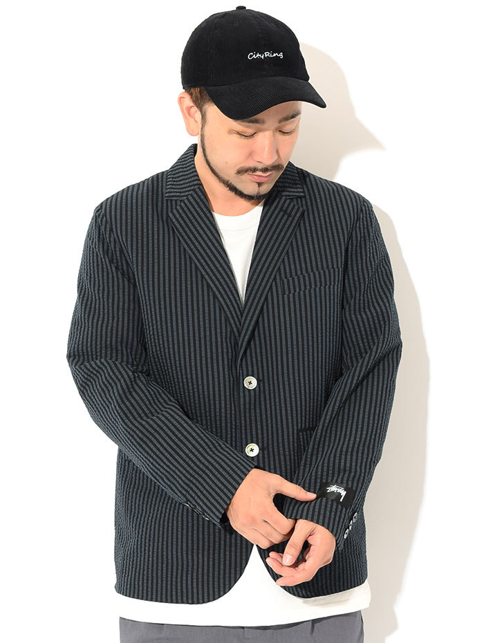 ステューシー ジャケット STUSSY メンズ Stripe Seersucker Sport Coat