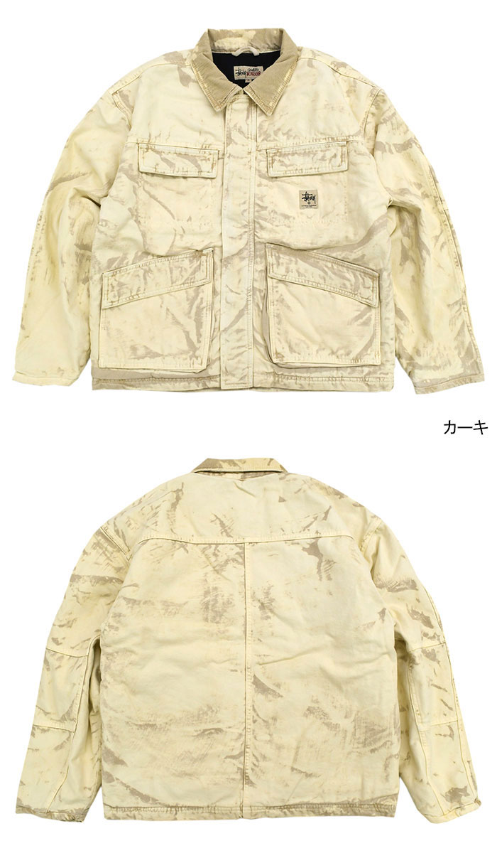 ステューシー ジャケット STUSSY メンズ Distressed Canvas Shop ( stussy JKT ショップジャケット  JACKET アウター 115726 USAモデル 正規 ) : stu-115726 : ice field - 通販 - Yahoo!ショッピング