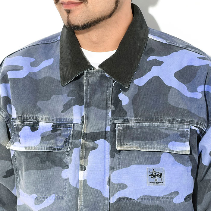 STUSSY ステューシー ジャケット メンズ Spray Dye Canvas Shop