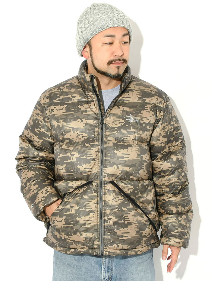 STUSSY カモフラージュ ダウンジャケットベスト メンズ STUSSY（ステューシー） ジャケット メンズ Micro Ripstop Down Mock