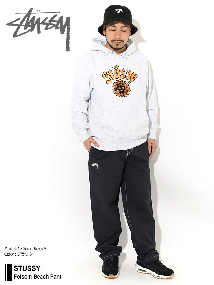 【極美品】STUSSY ビッグロゴ ナイロン ビーチパンツ 希少 S 正規品 STUSSY（ステューシー） パンツ メンズ Folsom Beach ( stussy Pant