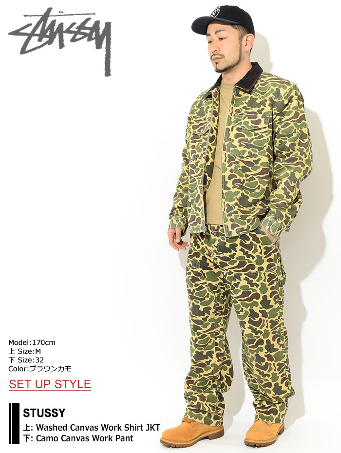 ステューシー パンツ STUSSY メンズ Camo Canvas Work ( stussy pant