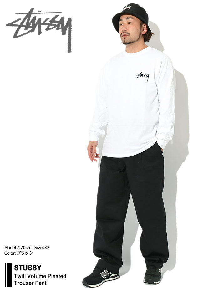 ステューシー パンツ STUSSY メンズ Twill Volume Pleated Trouser ( stussy Pant トラウザーパンツ  ワイドパンツ 116587 USAモデル 正規 )