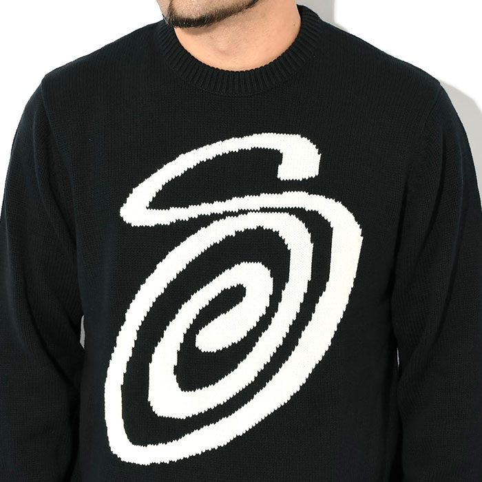 ステューシー セーター STUSSY メンズ Curly S ( stussy sweater クルーネック トップス 男性用 117073  USAモデル 正規 )