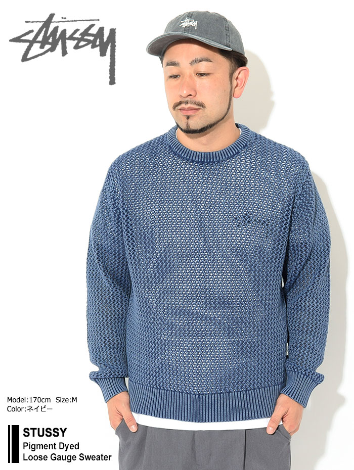 ステューシー セーター STUSSY メンズ Pigment Dyed Loose Gauge (stussy sweater クルーネック  ピグメント トップス 117115 USAモデル 正規)