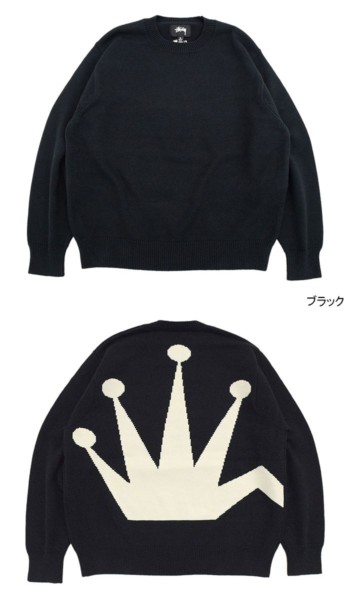 ステューシー セーター STUSSY メンズ Bent Crown ( stussy sweater クルーネック トップス メンズ・男性用  117130 USAモデル 正規 )
