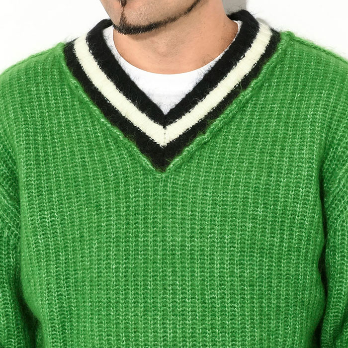 ステューシー セーター STUSSY メンズ Mohair Tennis ( stussy sweater Vネック トップス 男性用 117142  USAモデル 正規 )