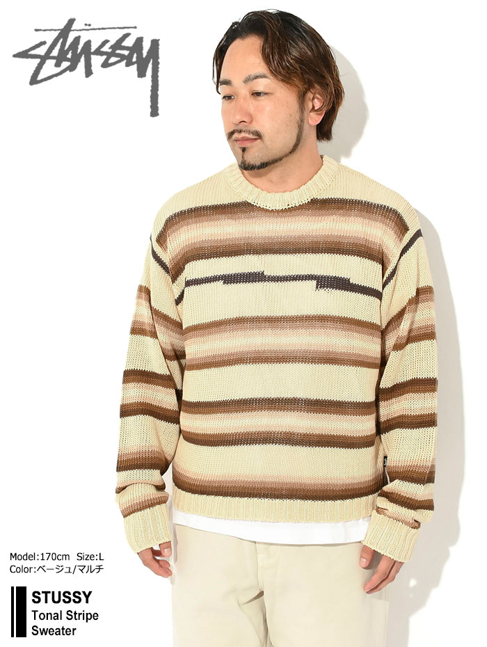 ステューシー セーター STUSSY メンズ Tonal Stripe ( stussy sweater クルーネック トップス 117236  USAモデル 正規 ) : stu-117236 : ice field - 通販 - Yahoo!ショッピング