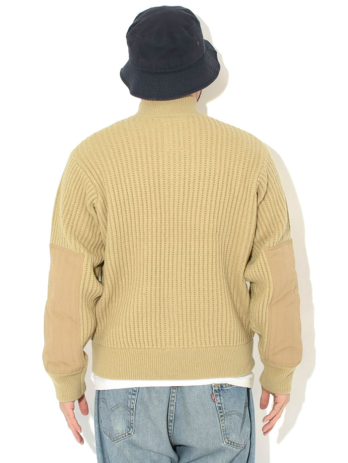 STUSSYステューシーのセーター Military Patch Zip Sweater03