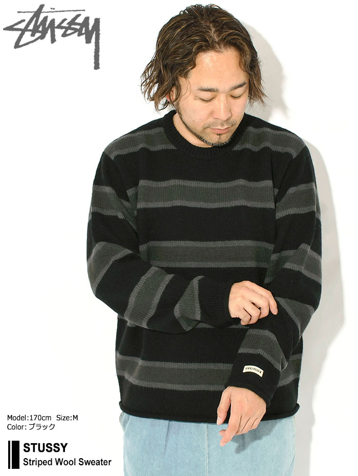 STUSSYステューシーのセーター Striped Wool Sweater01