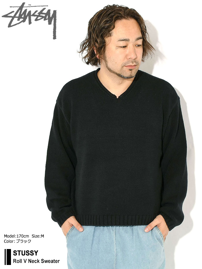 STUSSY（ステューシー） セーター メンズ Roll V Neck ( stussy