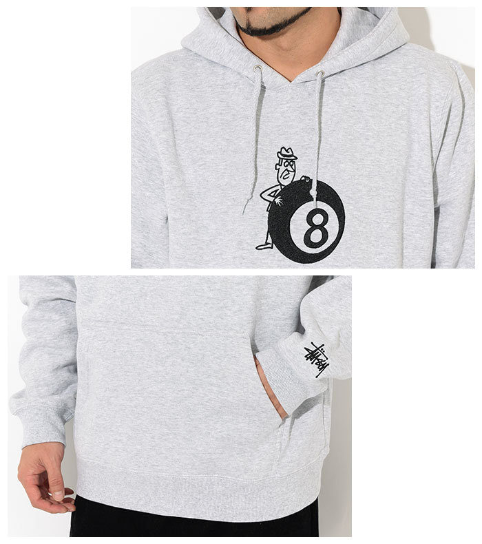 STUSSY ステューシー プルオーバー パーカー メンズ 8 Ball Man