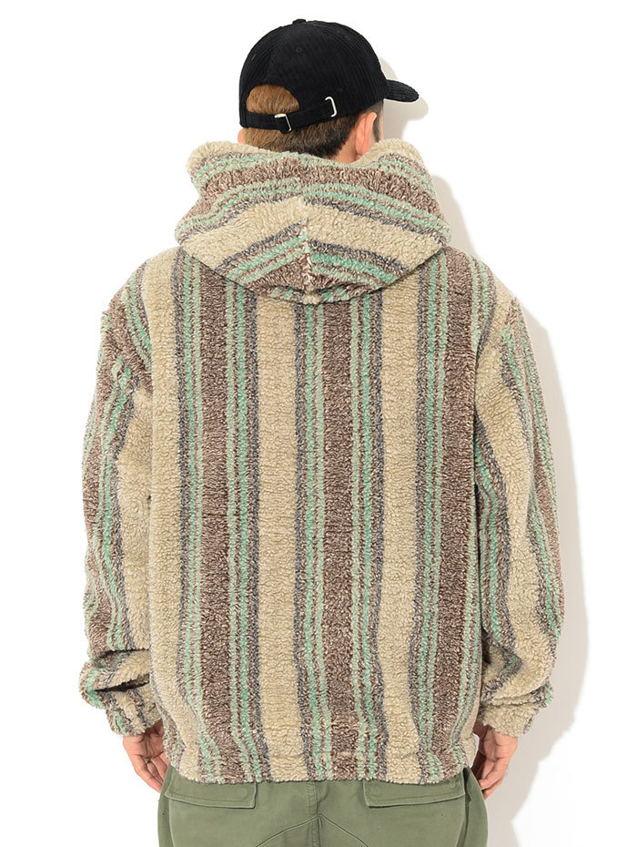 STUSSYステューシーのジャケット Stripe Sherpa Hoodie03