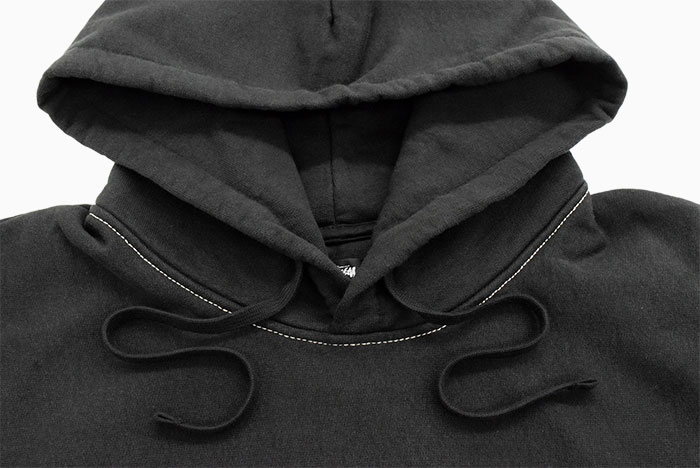 【STUSSY】関税込★コントラストステッチレーベルフーディー STUSSY CONTRAST STITCH LABEL HOODIE