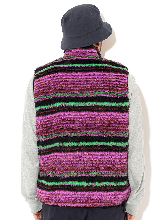 ステューシー ジャケット STUSSY メンズ Striped Sherpa ( stussy Vest