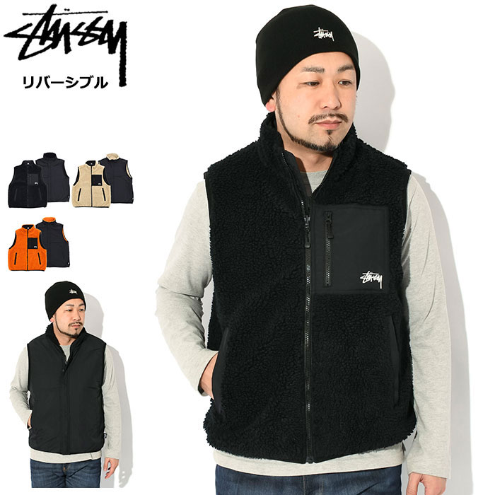 ステューシー STUSSY ジャケット メンズ Sherpa Reversible ( stussy Vest ベスト シェルパ フリースジャケット  FLEECE アウター 118528 USAモデル 正規 ) : stu-118528 : ice field - 通販 - Yahoo!ショッピング