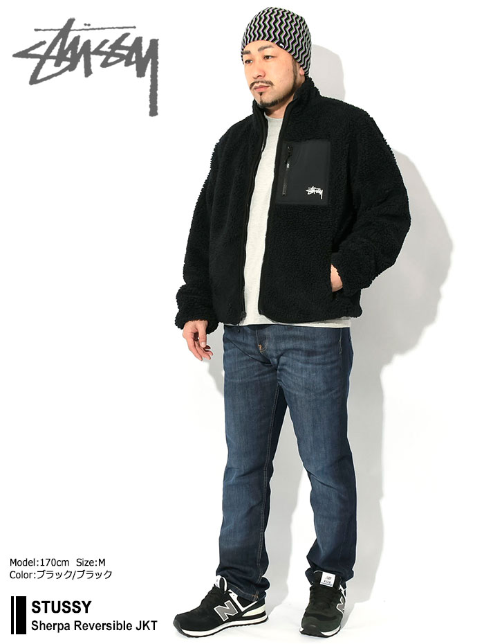 ステューシー STUSSY ジャケット メンズ Sherpa Reversible ( stussy JKT シェルパ フリースジャケット  FLEECE アウター 118529 USAモデル 正規 )