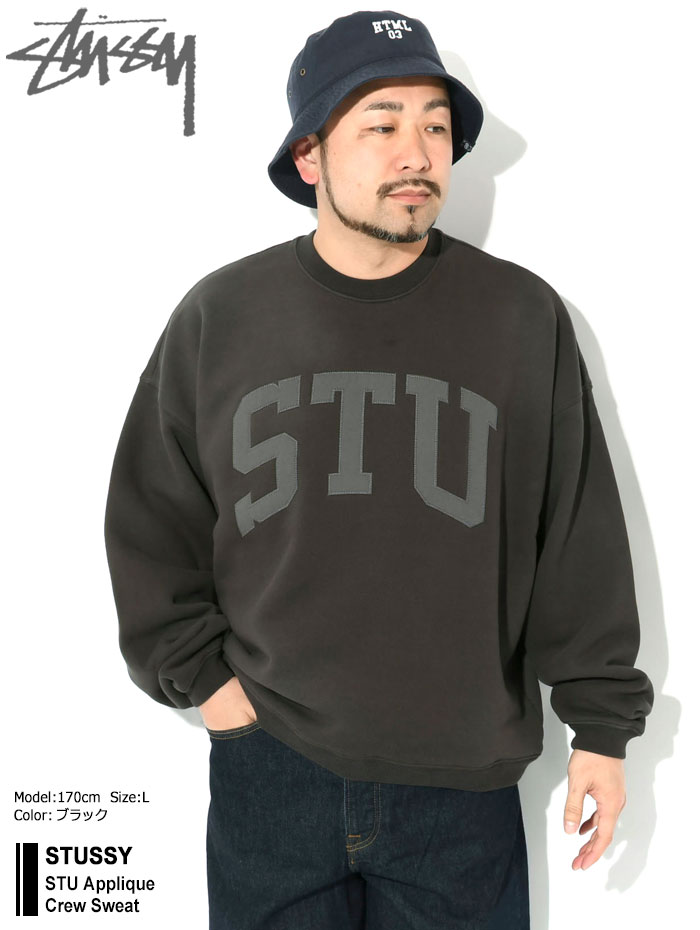 STUSSY ステューシー トレーナー メンズ STU Applique ( crew STUSSY ステューシー トレーナー メンズ STU Applique ( crew