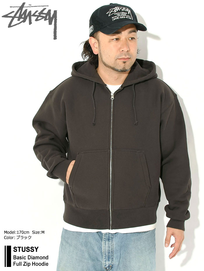 STUSSY（ステューシー） パーカー ジップアップ メンズ Basic Diamond