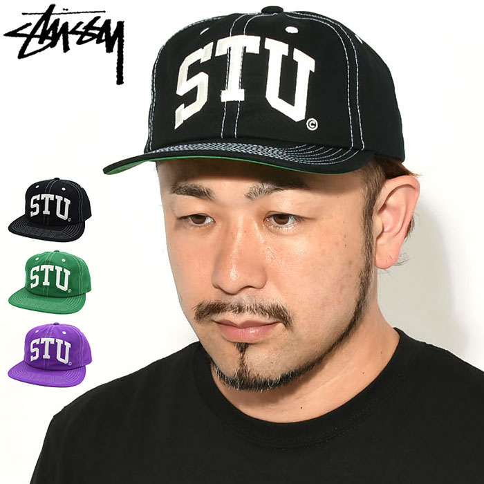 ステューシー キャップ 帽子 STUSSY STU Arch Strapback Cap ( ストラップバック 1311066 USAモデル 正規 )