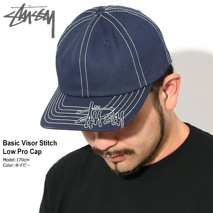 ステューシー キャップ 帽子 STUSSY Basic Visor Stitch Low Pro Cap 