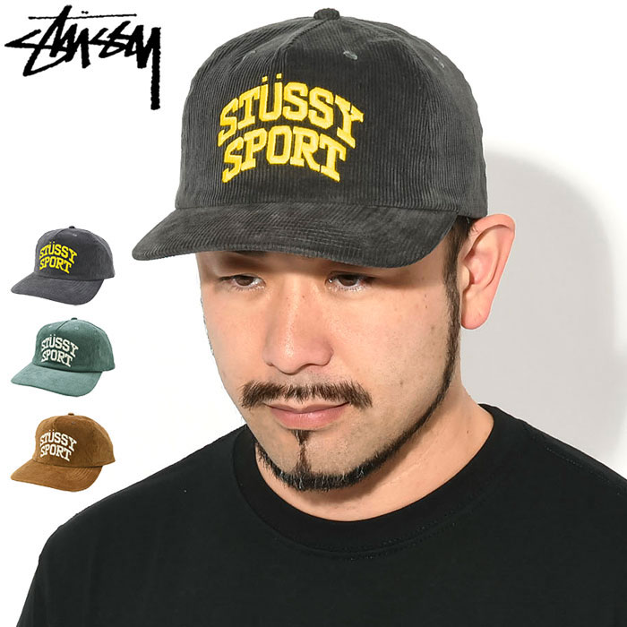 ステューシー キャップ 帽子 STUSSY Sport Arch Cord Strapback Cap ( コーデュロイ ストラップバック  メンズ・男性用 1311122 USAモデル 正規 )