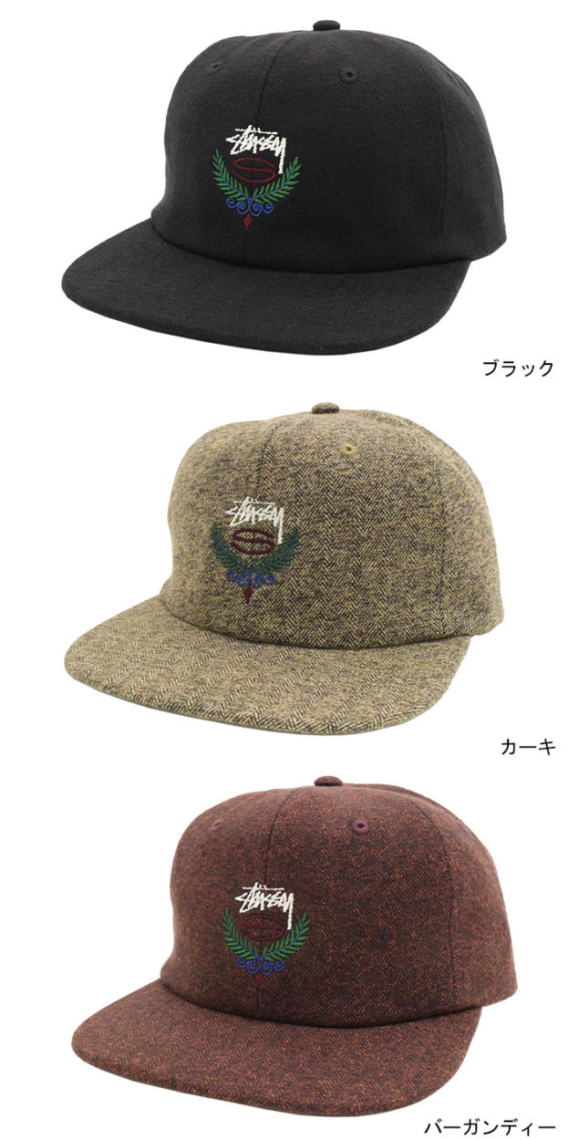 ステューシー キャップ 帽子 STUSSY Big Herringbone Strapback Cap