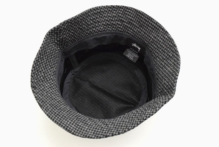 STUSSY ステューシー バケット ハット Wool Check Big Stock