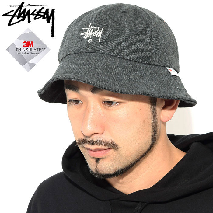 ステューシー バケット ハット STUSSY Thinsulate Canvas Bell Hat 